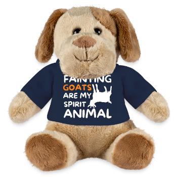 Les chèvres évanouies sont mon animal spirituel - Chien en peluche Helge MiniFeet® - bleu marine - Devant