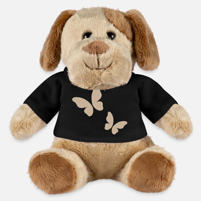 Beige Butterfly Pattern - MiniFeet® Dog Helge - black