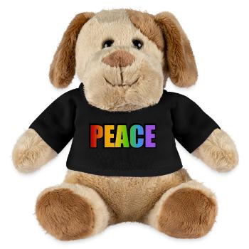 Friedens-Regenbogen - MiniFeet® Hund Helge - Schwarz - Vorne