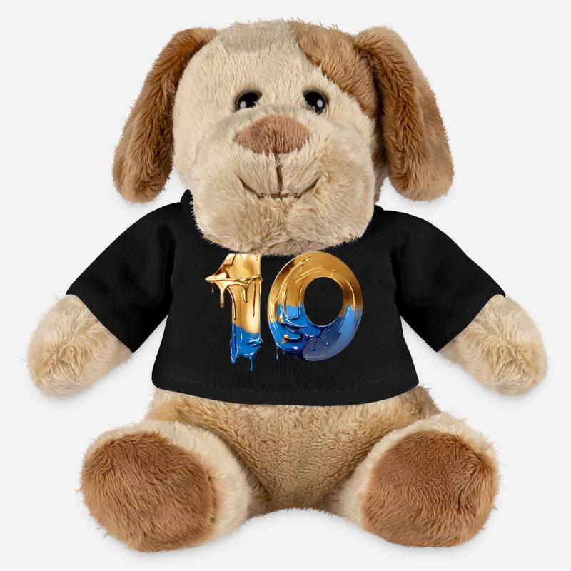 NR. 10 NUMMER 10 COOL 10. GEBURTSTAG - MiniFeet® Hund Helge - Schwarz