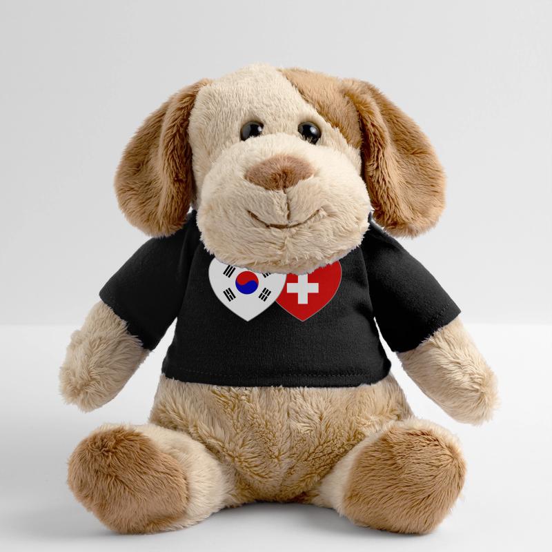 Corée du Sud Suisse Drapeau Coeur Chien en peluche Helge MiniFeet®