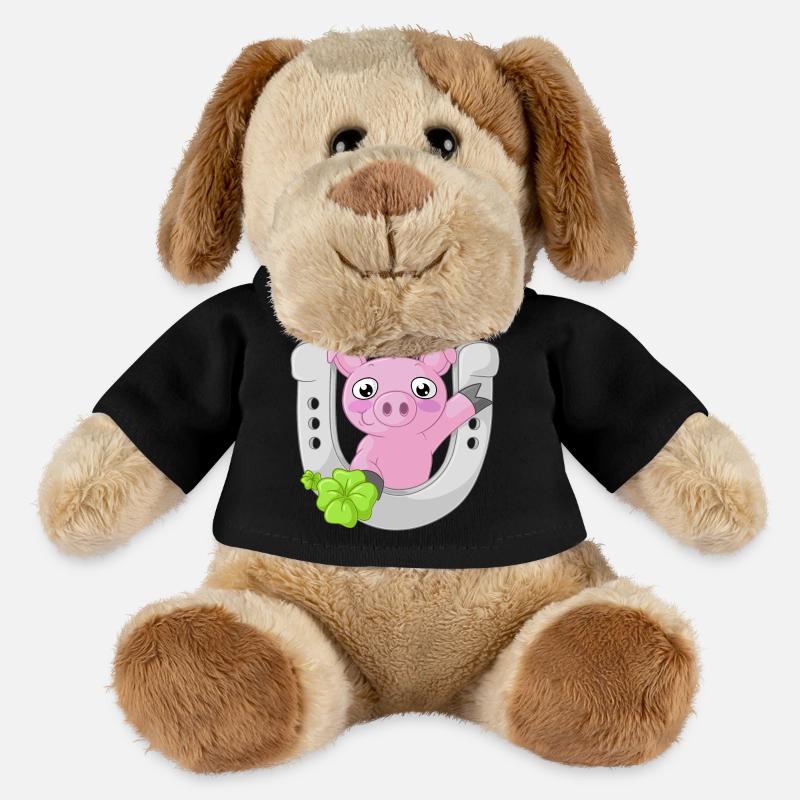 Glücks Comic Schweinchen - MiniFeet® Hund Helge - Schwarz