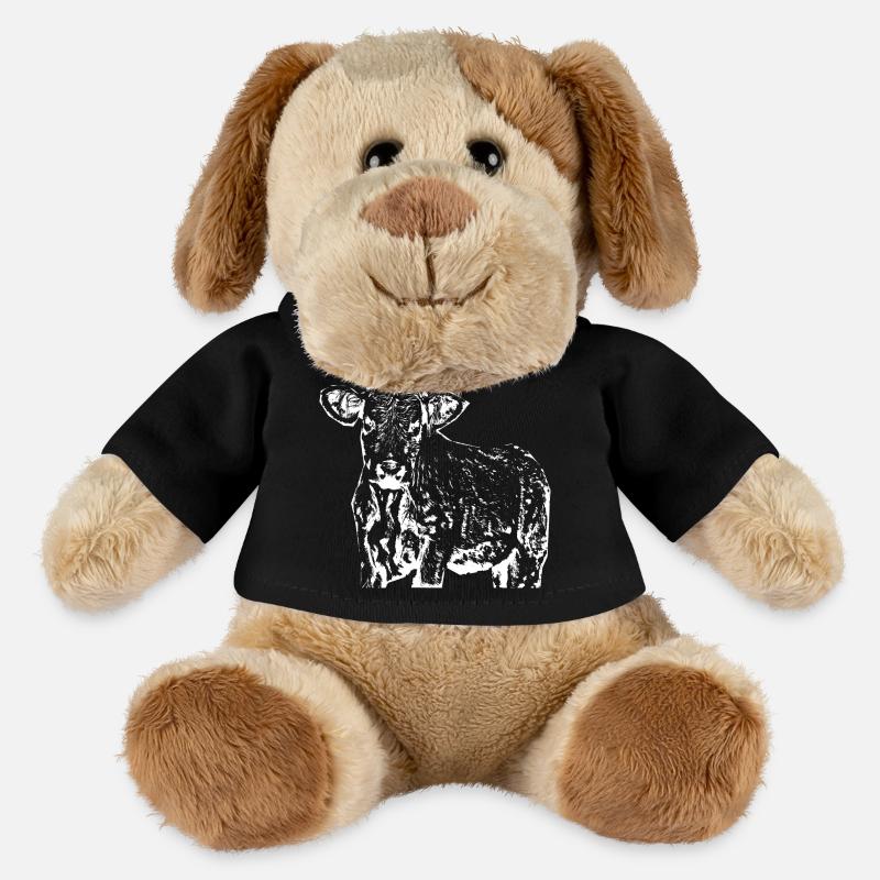 lustige Kuh Geschenk Bauern - MiniFeet® Hund Helge - Schwarz
