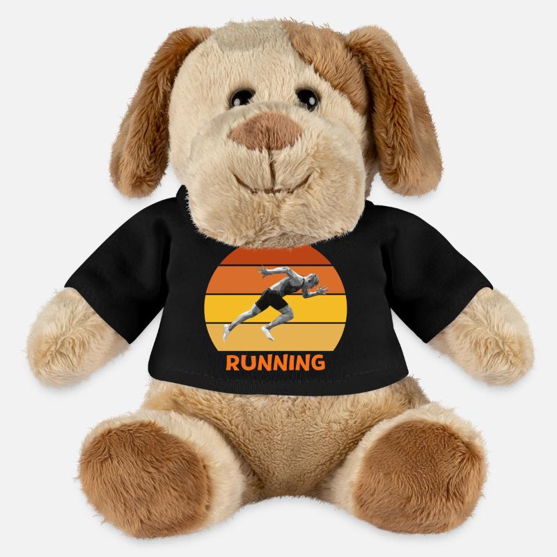 athlétisme, sprint, course à pied - Chien en peluche Helge MiniFeet® - noir