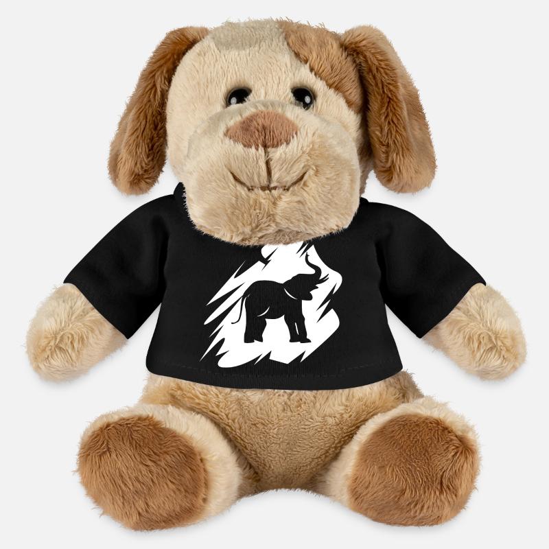 Elefant Pinselstrich Icon Logo Elefanten Symbol - MiniFeet® Hund Helge - Schwarz