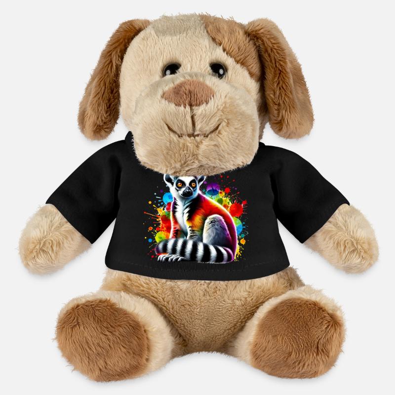 Lémurien - Chien en peluche Helge MiniFeet® - noir