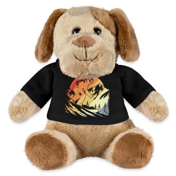 Snowboarder Vintage Look - MiniFeet® Hund Helge - Schwarz - Vorne