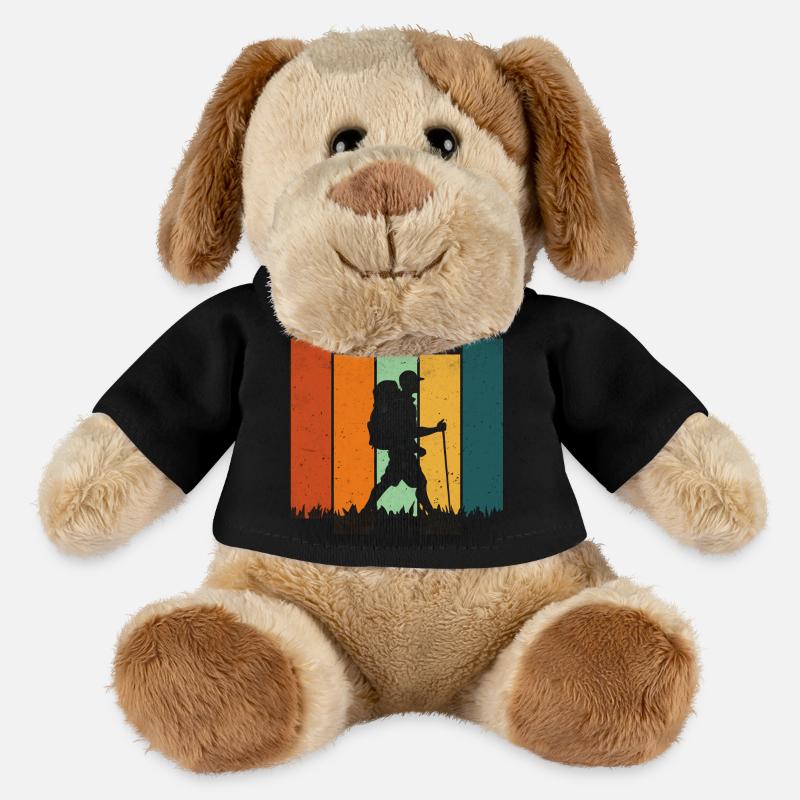 Randonnée rétro - Chien en peluche Helge MiniFeet® - noir