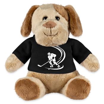 Eishockeyspieler Skizze - MiniFeet® Hund Helge - Schwarz - Vorne
