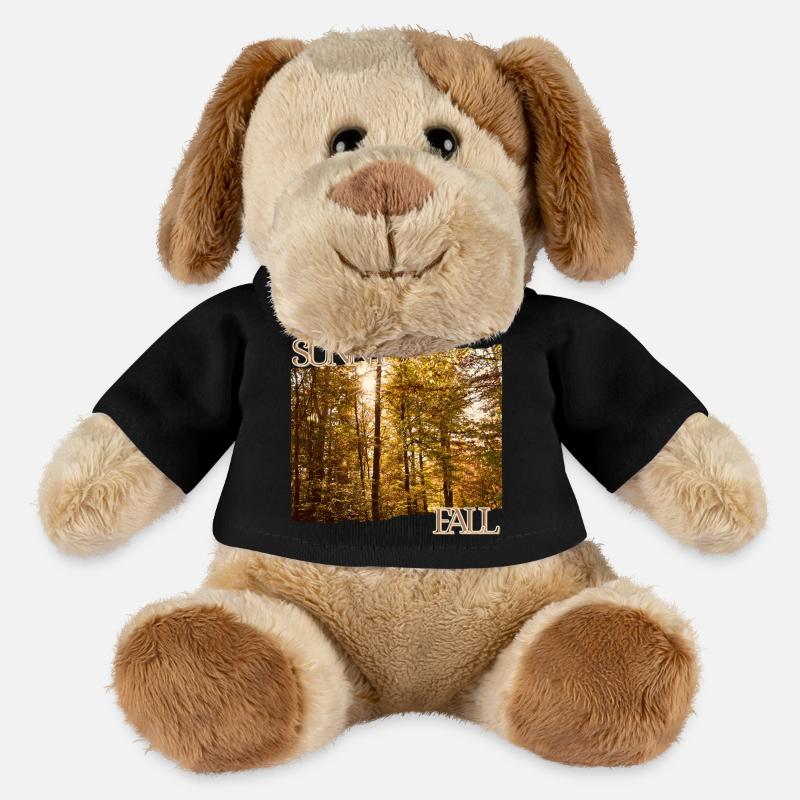 Sunny Fall - Herbstsonne im Wald - MiniFeet® Hund Helge - Schwarz