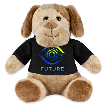 Futuristischer Kreis Technologie Design - MiniFeet® Hund Helge - Schwarz - Vorne