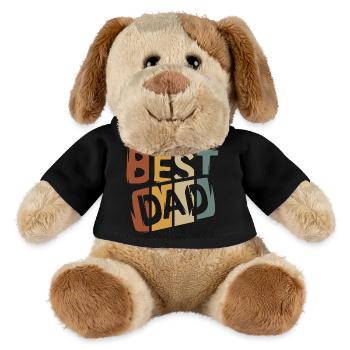 Vintage Best Dad - Motif rétro pour le meilleur papa - Chien en peluche Helge MiniFeet® - noir - Devant