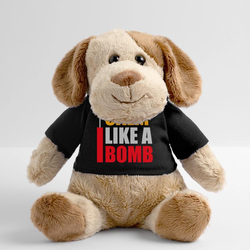 Calme comme une bombe Paradoxe Ironie Humour Blague explosive Chien en peluche Helge MiniFeet®