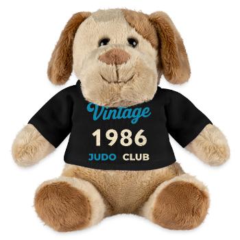 Vintage 1986 Judo Club Retro Birth Year Gift - MiniFeet® Dog Helge - black - Front
