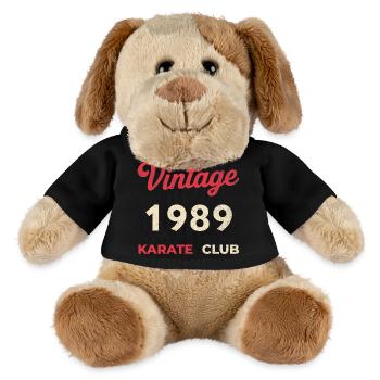 Millésime 1989 – Année de naissance rétro du Karate Club - Chien en peluche Helge MiniFeet® - noir - Devant