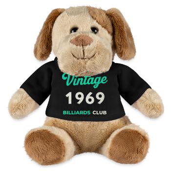 Vintage 1969 – Billiards Club Retro Geburtsjahr - MiniFeet® Hund Helge - Schwarz - Vorne
