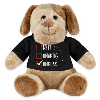 Santa Claus Christmas Time Naughty Christmas - MiniFeet® Dog Helge - black - Front