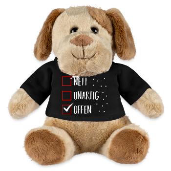 Santa Claus Christmas Time Naughty Christmas - MiniFeet® Dog Helge - black - Front