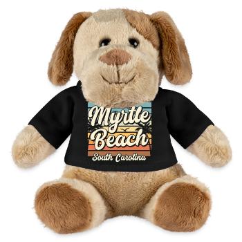 Myrtle Beach, South Carolina Retro-Sonnenuntergangsurlaub - MiniFeet® Hund Helge - Schwarz - Vorne
