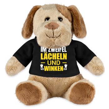 Im Zweifel lächeln und winken - MiniFeet® Hund Helge - Schwarz - Vorne