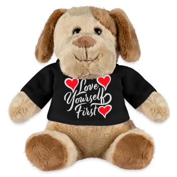 Love Yourself First Self-Love Self-Care - MiniFeet® Dog Helge - black - Front
