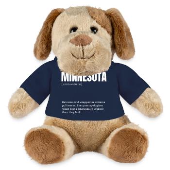 Minnesota Kältehumor Shirt - MiniFeet® Hund Helge - French Navy - Vorne