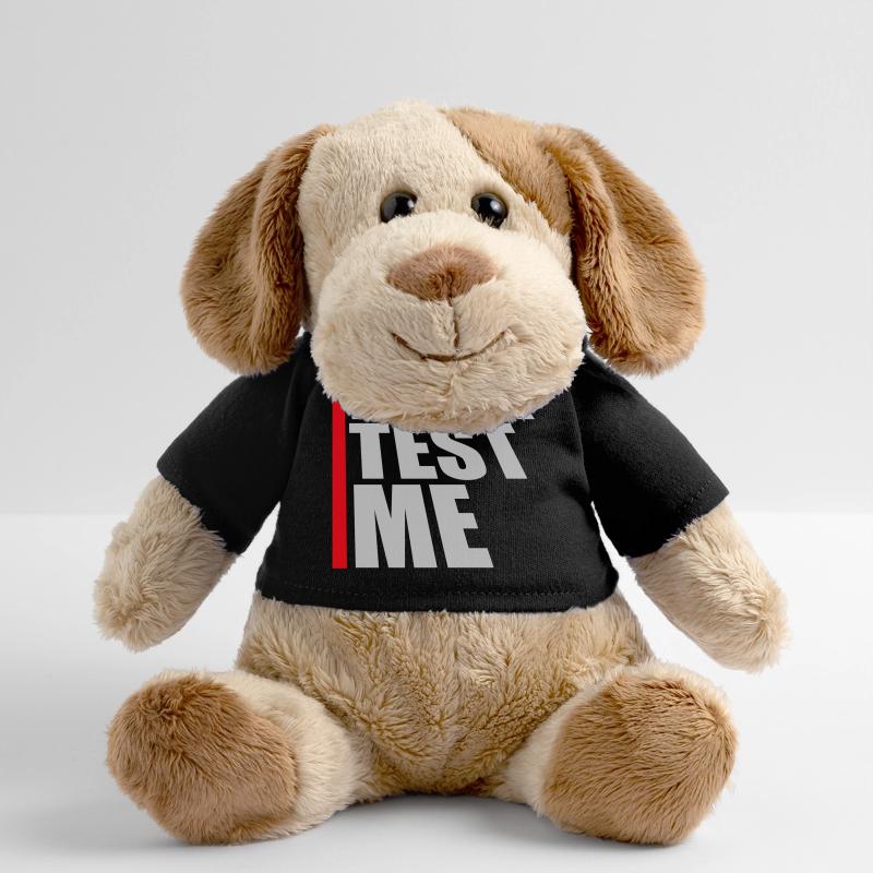 Ne me teste pas coquine, citation drôle de logo Chien en peluche Helge MiniFeet®