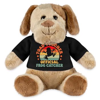 Attrapeur de grenouilles, Toucheur de crapauds, Attrapeur officiel Grenouille - Chien en peluche Helge MiniFeet® - noir - Devant