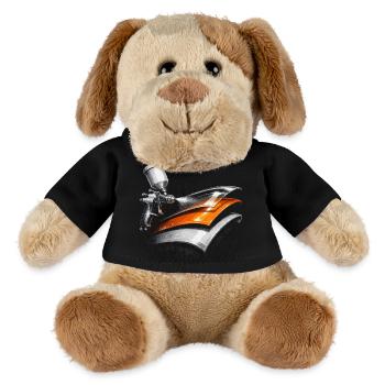 Fahrzeuglackierer Autolackierer Lackierer - MiniFeet® Hund Helge - Schwarz - Vorne