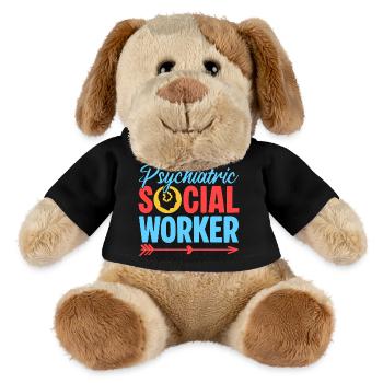 Social Worker Quote Psychiatric Social Work - MiniFeet® Hund Helge - Schwarz - Vorne