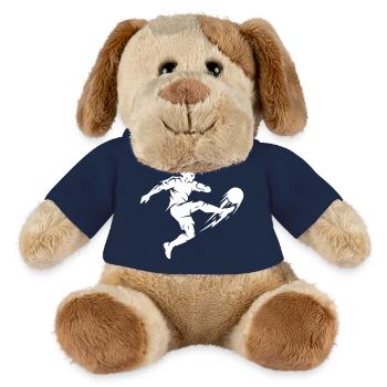 Silhouette du footballeur - Chien en peluche Helge MiniFeet® - bleu marine - Devant