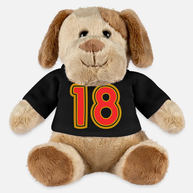 18. 18 ANS. 18e ANNIVERSAIRE. ANNIVERSAIRE 18 ANS. - Chien en peluche Helge MiniFeet® - noir