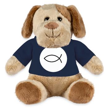 Jésus poisson noir blanc ichthys poisson poisson poisson - Chien en peluche Helge MiniFeet® - bleu marine - Devant