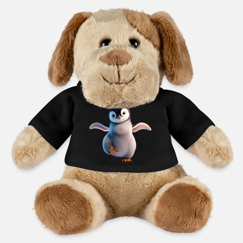 A happily dancing penguin - MiniFeet® Dog Helge - black