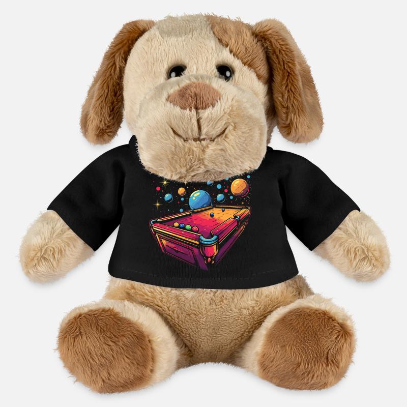 Billard Cartoon Stil - MiniFeet® Hund Helge - Schwarz