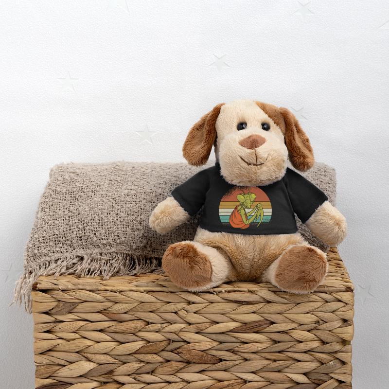 Mantis dans un coucher de soleil rétro Chien en peluche Helge MiniFeet®