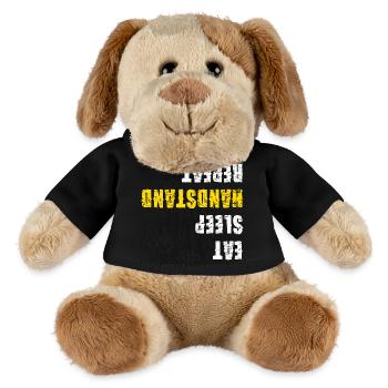 Mange, Dors, Équilibre Mains, Gymnastique répétée - Chien en peluche Helge MiniFeet® - noir - Devant