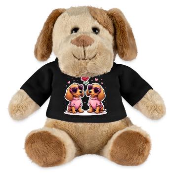 Dackel Dachshund Tekel - MiniFeet® Hund Helge - Schwarz - Vorne