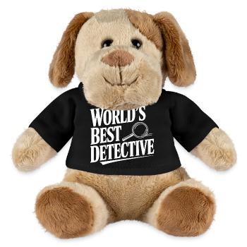 Le meilleur détective du monde - Chien en peluche Helge MiniFeet® - noir - Devant