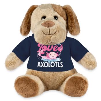 Süßes Axolotl Kawaii Axolotl Liebhaber - MiniFeet® Hund Helge - French Navy - Vorne