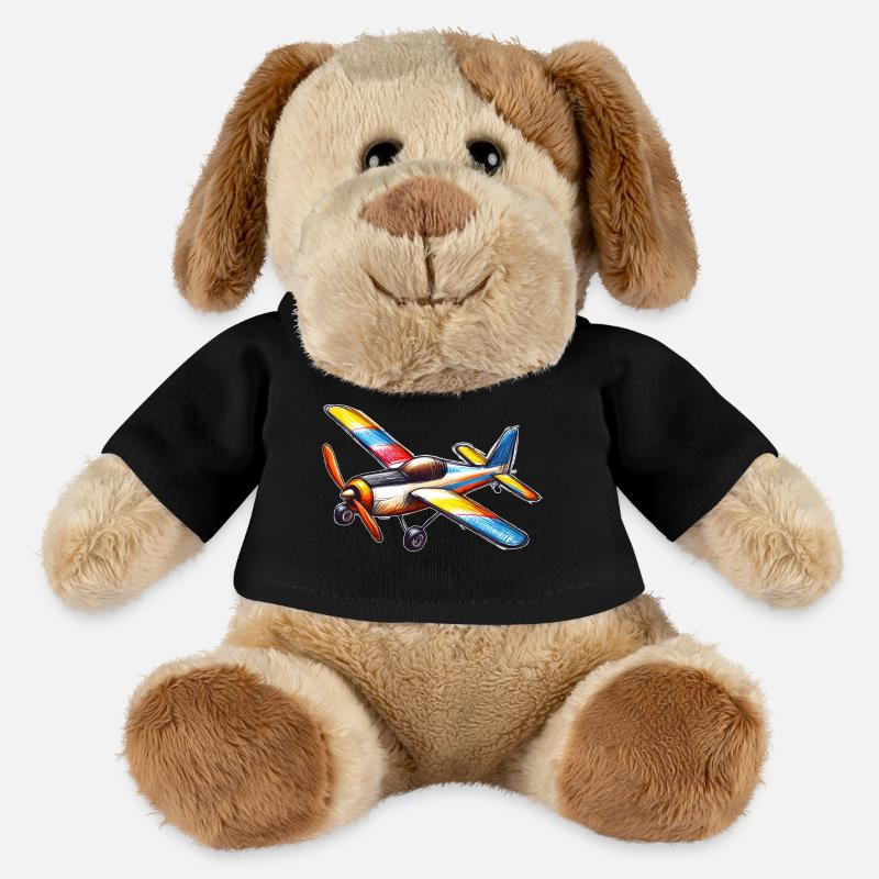 Flugzeug - MiniFeet® Hund Helge - Schwarz