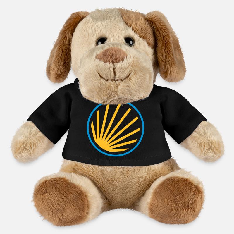 Symbole d'une coquille Saint-Jacques - Chien en peluche Helge MiniFeet® - noir