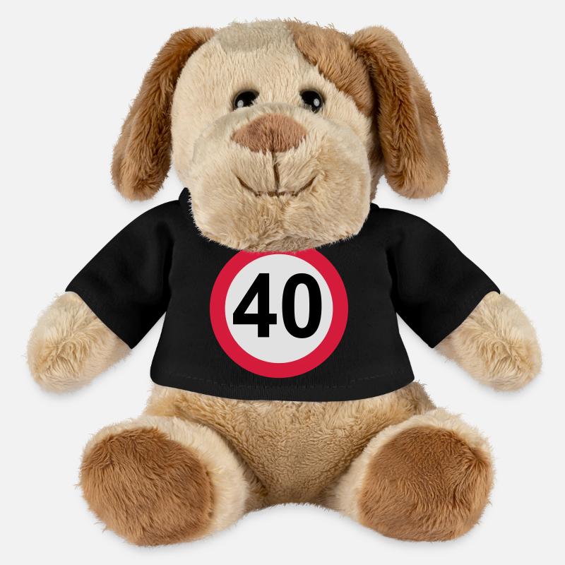 40 ans - Chien en peluche Helge MiniFeet® - noir