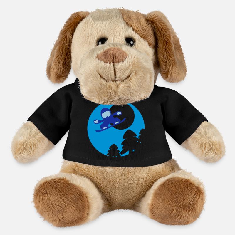 snowboader2 - Chien en peluche Helge MiniFeet® - noir