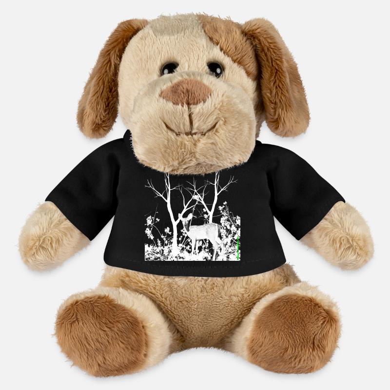 Biche Gracieuse Forêt Sauvage - Chien en peluche Helge MiniFeet® - noir