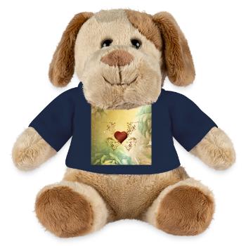 Wundervolles dekoratives Herz - MiniFeet® Hund Helge - French Navy - Vorne