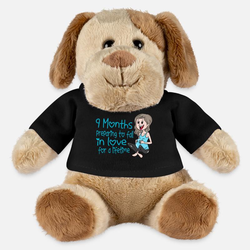 Grossesse Bébé enceinte - Chien en peluche Helge MiniFeet® - noir