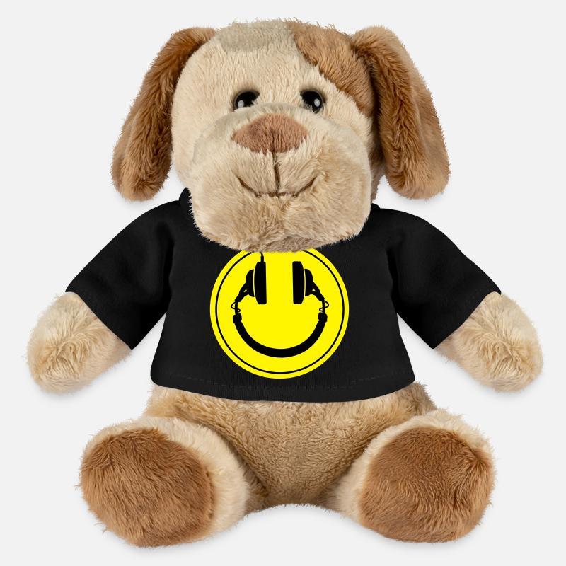 smiley headphones - MiniFeet® Dog Helge - black