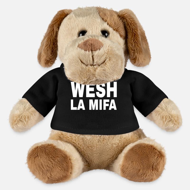 Expression artistique de la Mifa engagée - Chien en peluche Helge MiniFeet® - noir