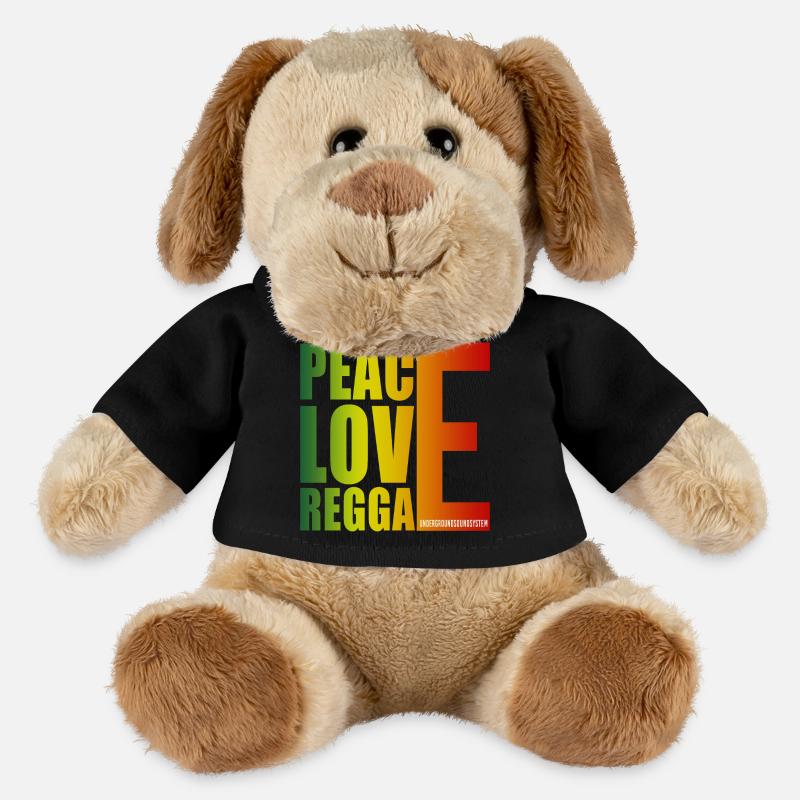 Peace Love Reggae Gradient - MiniFeet® Hund Helge - Schwarz